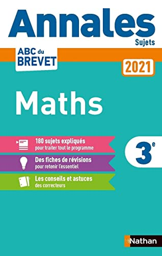 Annales 2021 brevet Maths 3e