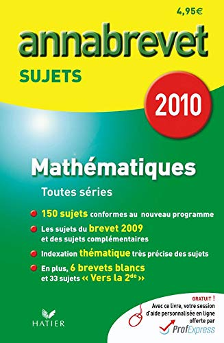 Mathématiques : brevet sujets 2010