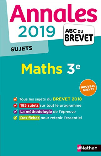 Annales 2019 brevet Maths 3e